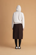 Classic pleated wool skirt